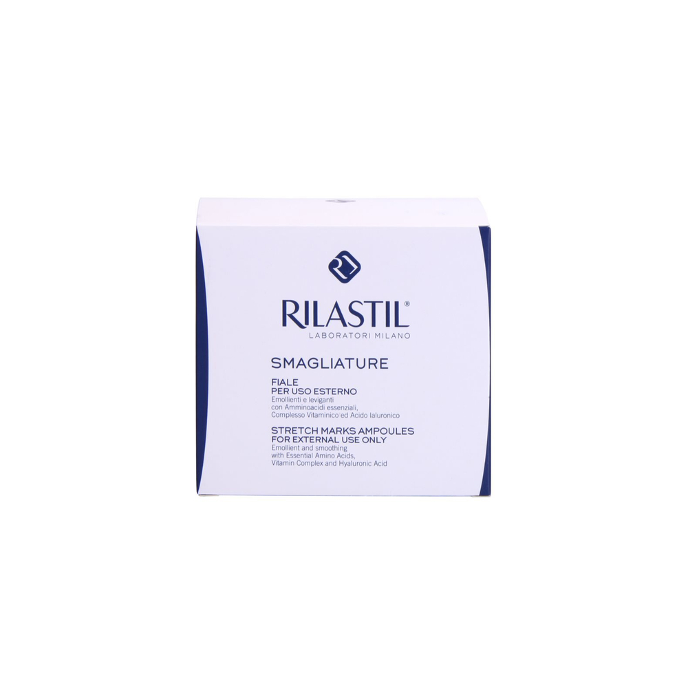 Rilastil Stretch Marks - разглаживающая сыворотка от растяжек в ампулах /  10 x 5  ml  / GTIN 8033224819136
