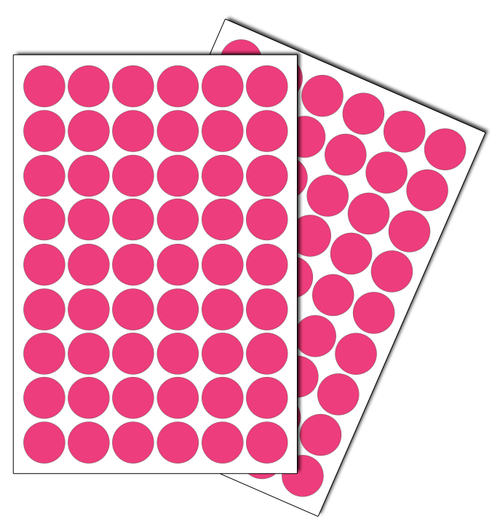 Темно-розовые виниловые наклейки для маркировки Policomprint М4, 20 мм.