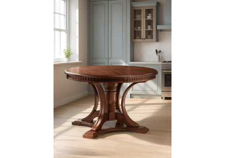 Стол деревянный Woodville Нозеан круглый миланский орех