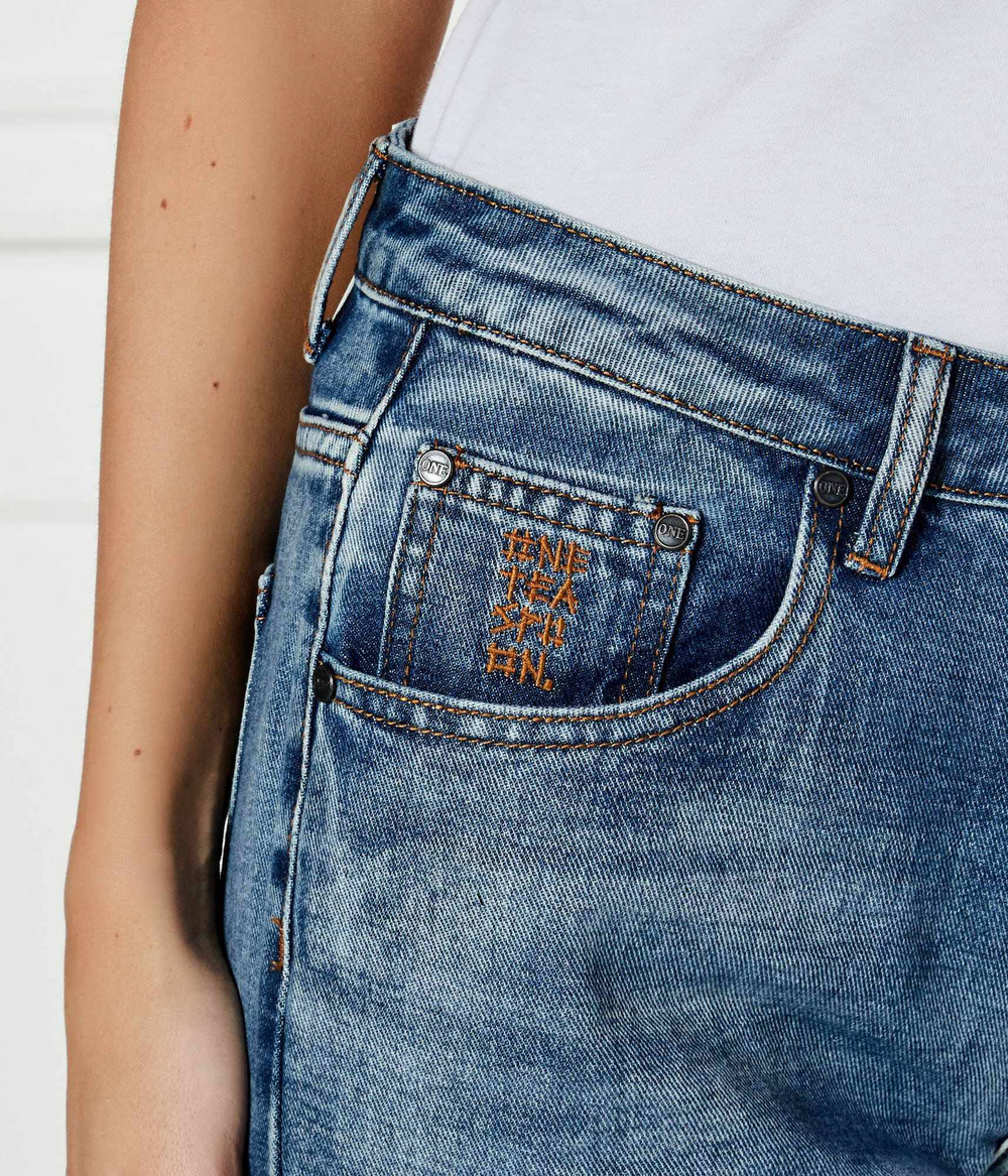 Джинсы SLIMS One Teaspoon - голубой(26807)