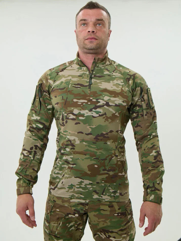 Рубашка тактическая боевая ВКПО 3.0 TROPIC PROFI COMBAT COOLMAX (Тропик Профи Комбат Кулмакс), рипстоп нейлон + хлопок (50%*50% NYCO, цвет МУЛЬТИКАМ, мужская, MIMICRYA