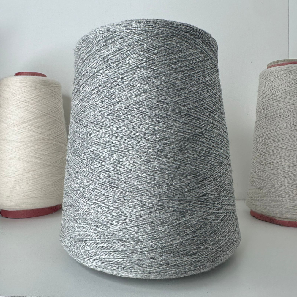 ACADEMY - Loro Piana; 50% кашемир, 50% шелк; 1400м/100гр, (2/28); col.Grigio Ch Mix, цвет: серый меланж