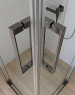 Душевой уголок Cezares Slider 90x100 AH-2-80/90-90/100-C-GM стекло прозрачное/профиль матовая оружейная сталь