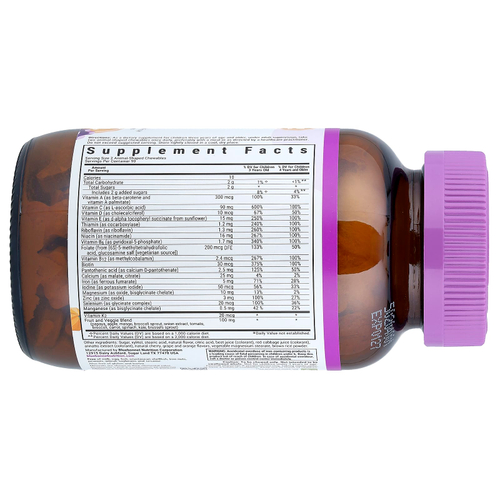 Bluebonnet Nutrition, Rainforest Animalz®, мультивитамины для детей, фруктовое ассорти, 180 жевательных таблеток