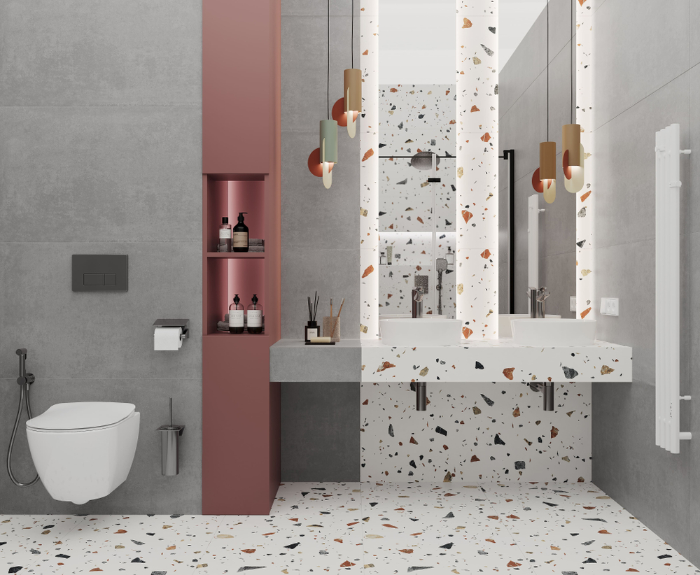 Laparet Terazzo Bianco Матовый Карвинг 60x60