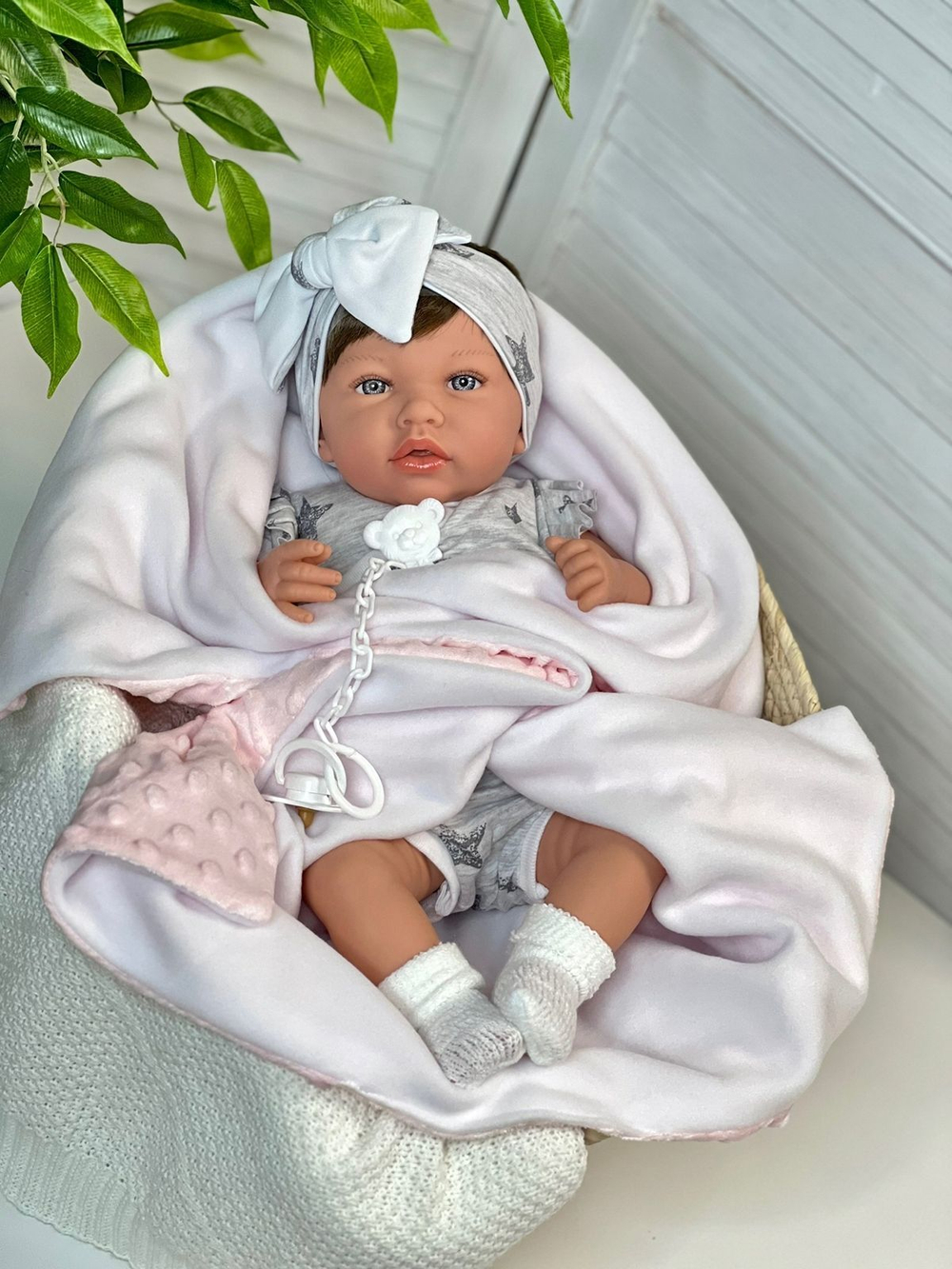 Кукла Marina and Pau 45 cм ANE мягконабивная с пледом в пакете (1240K)
