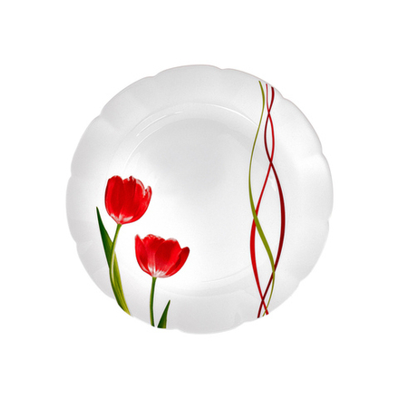 Тарелка обеденная Royal Garden Modern Poppy, опаловое стекло, d 26,5 см