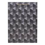 Пакет подарочный "Triangle" 30*41,5*12см тисн.золотом,ручки-шнурок,4 цв.микс