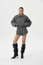 Мини-шорты Check, Серый