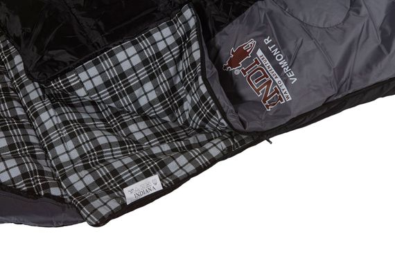 Спальный мешок INDI Vermont L-zip от -8 °C (одеяло с подголовником, фланель, 195+35X90 см)