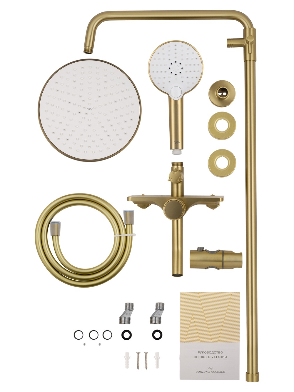 Душевая система WONZON & WOGHAND CLICK, Брашированное золото (WW-N3S962-BG)