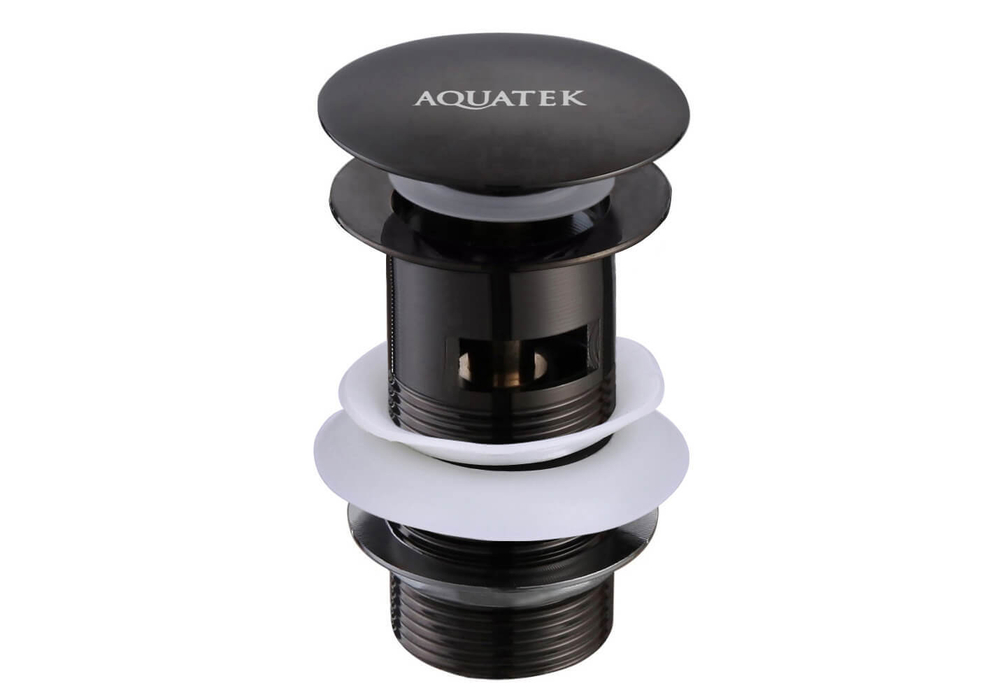 Сливной набор для раковины AQUATEK, матовый черный AQ6001MB