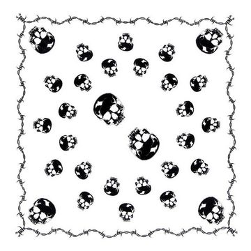 Бандана Череп с отверстием, без челюсти белая (072)