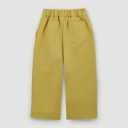 Брюки из денима на подкладке цвета горчицы