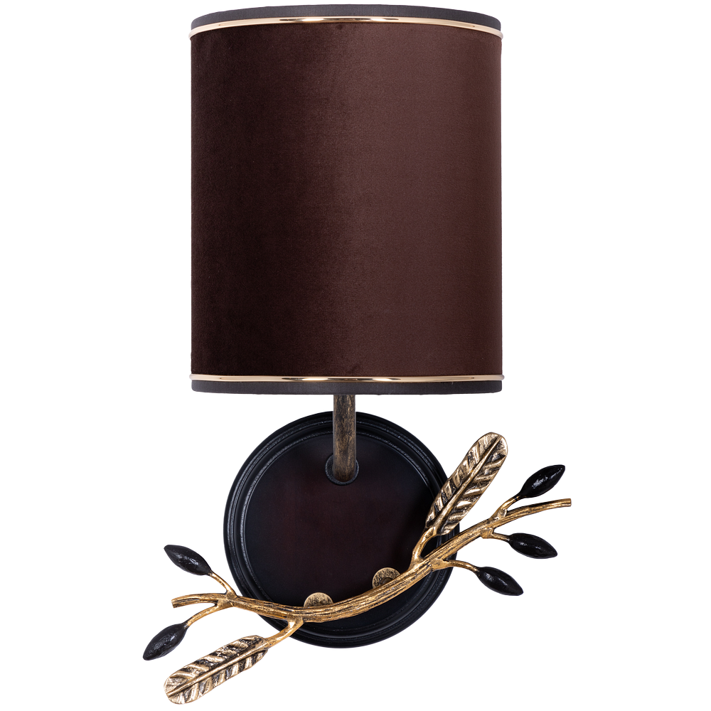 Бра настенный светильник Oliva Branch (Олива Бранч) Каштан правое