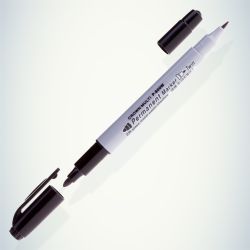 095143 Crown Маркер перманентный двухсторониий MULTI MARKER TWIN, ЧЕРНЫЙ пулевидный 2мм/1мм (P-800W) | Канцтовары