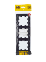 BRITE Рамка 3-местная РУ-3-БрЧ черный IEK