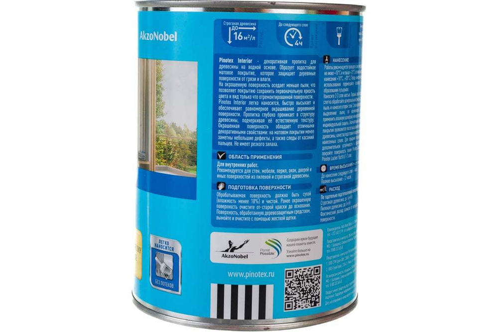 Пропитка декоративная для защиты древесины на водной основе Pinotex Interior бесцветная 1 л