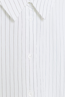 ZARA РУБАШКА OVERSIZE В ПОЛОСКУ, БЕЛЫЙ/ЧЕРНЫЙ