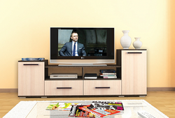 Тумба под ТВ Парус 2, венге/дуб молочный