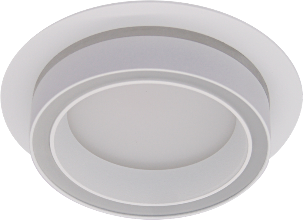 Светильник GX53 TERRA круг белый, встраиваемый, 105*40 мм, 50 шт/кор