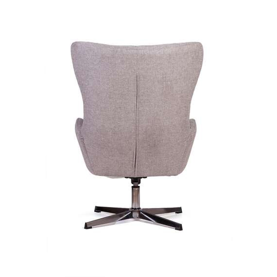 Кресло-качалка с оттоманкой Andrea, серое