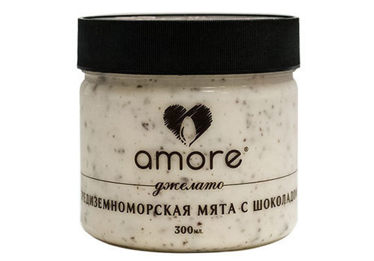Мороженое AMORE средиземноморская мята с шоколадом, 300мл
