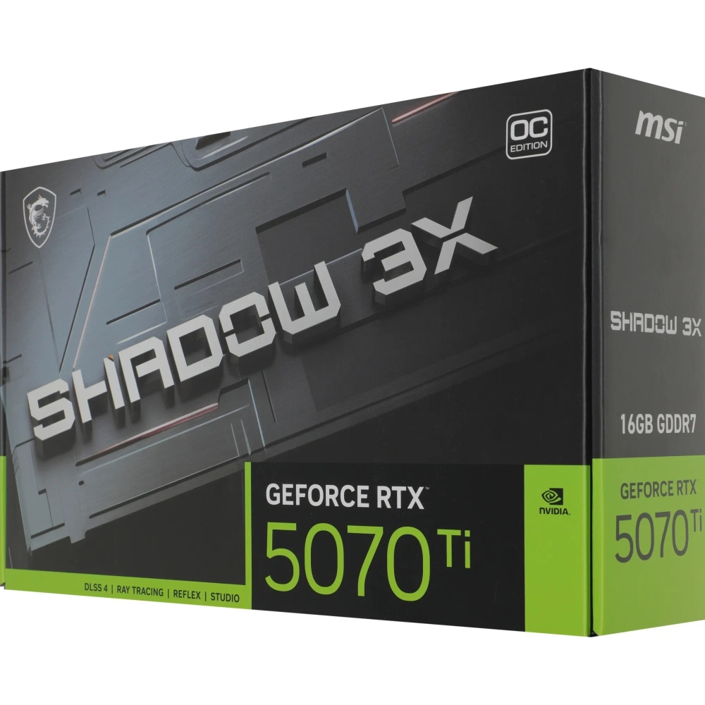 Видеокарта MSI RTX5070Ti SHADOW 3X OC 16GB GDDR7 (RTX 5070 Ti 16G SHADOW 3X OC)
