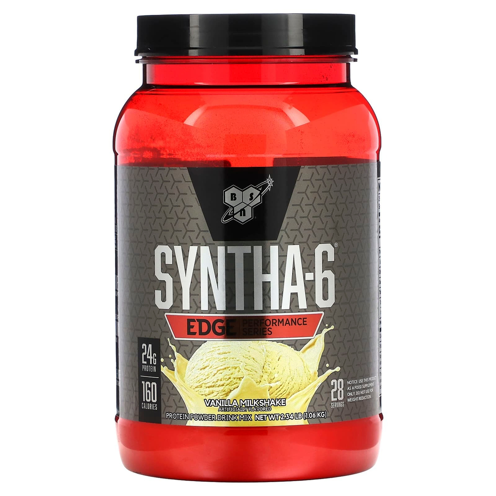 BSN, Syntha-6 Edge, протеиновая смесь для приготовления напитка, ванильный молочный коктейль, 1,06 кг (2,34 фунта)