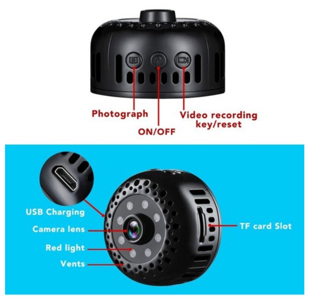 Мини-камера XPX L-22 WiFi, FHD 1080P