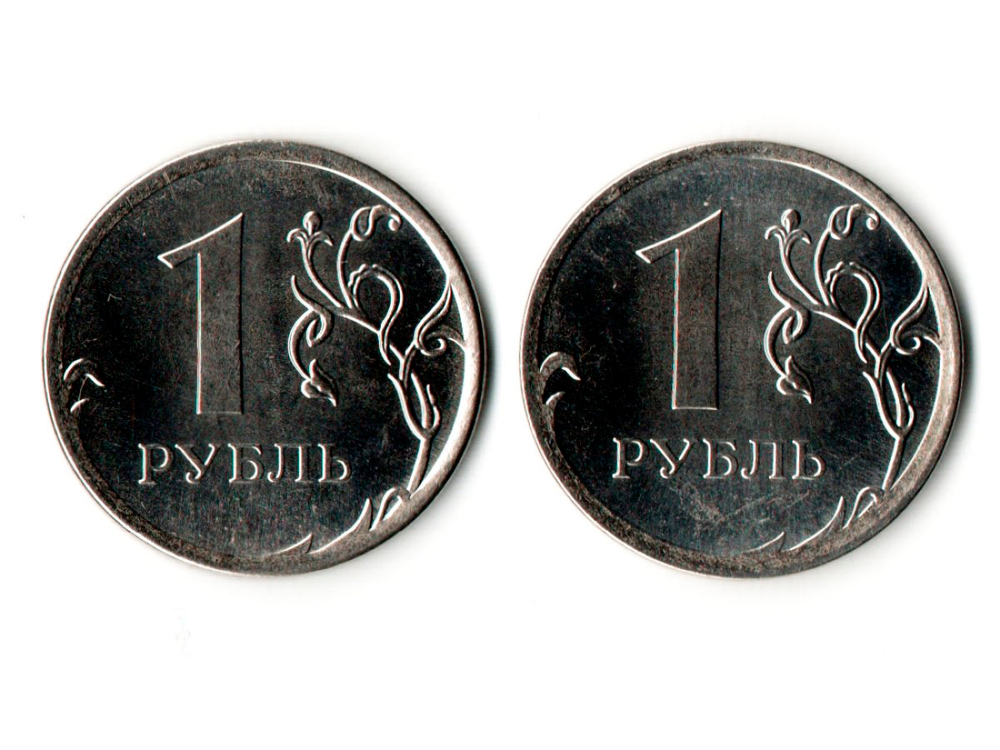1 рубль пепепутка реверс - реверс. Брак на монете