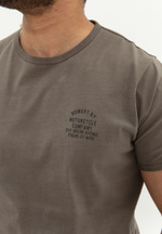 Футболка Bowery NYC "Motorcycle Company" Vintage Faded Pebble
