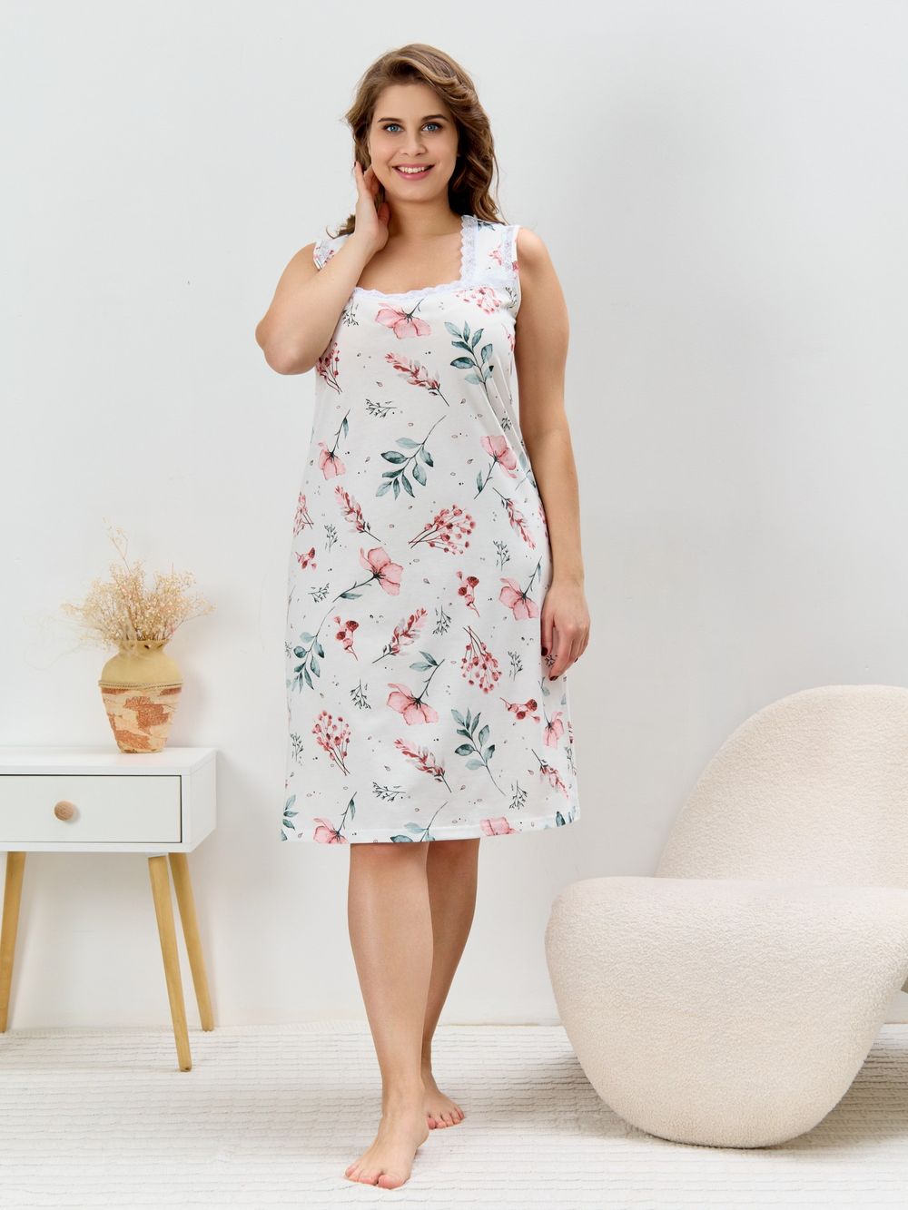 Ночная сорочка Узор-3 Виотекс СУХАЯ РОЗА