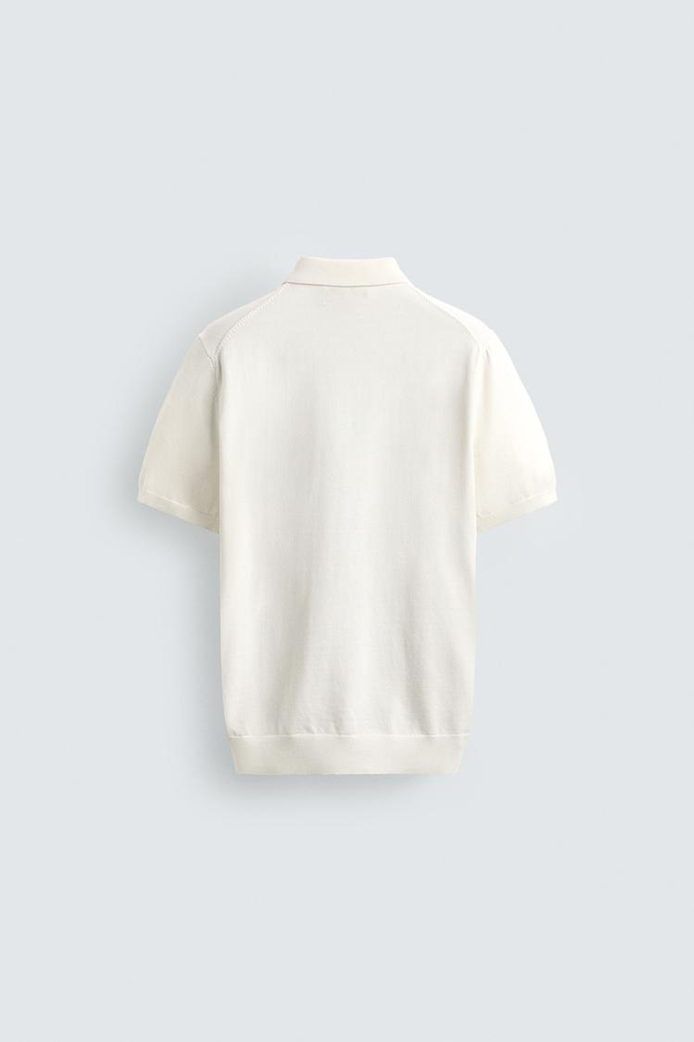 ZARA ПОЛО REGULAR FIT, ЭКРЮ