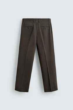 ZARA БРЮКИ С ЭФФЕКТОМ ПОТЕРТОСТИ, СЕРО-КОРИЧНЕВЫЙ