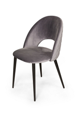 Стул Max ромб, бархат светло-серый 26