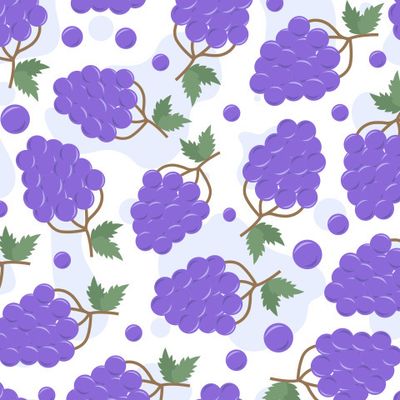 Принт фиолетовый виноград