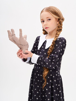 платье из сериала wednesday addams на Хэллоуин