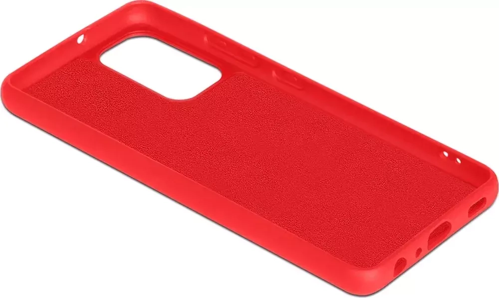 Силиконовый чехол с микрофиброй для Samsung Galaxy A32 red DF