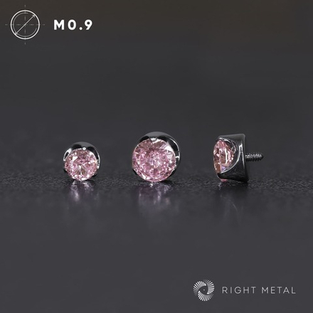 Flat Cubic Zirconia Pink