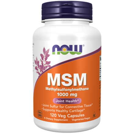 NOW Foods, МСМ метилсульфонилметан, MSM Methylsulfonylmethane 1000 mg, 120 вегетарианских капсул