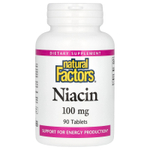 Natural Factors, ниацин, 100 мг, 90 таблеток