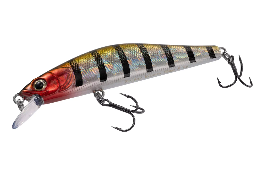 Воблер KYODA Friday Minnow-80SP, длина 8,0 см, вес 8.5 гр, цвет P1280, заглубление 0,7-1.5 м.