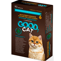 GOOD CAT Мультивитаминное лакомство для кошек "Крепкий иммунитет" 90таб