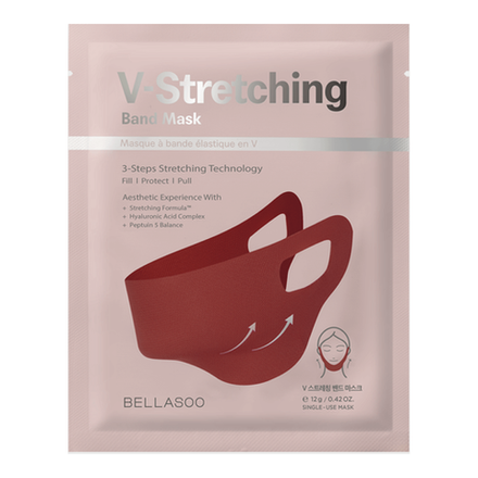 Лифтинг-маска моделирующая для овала лица CKD Bellasoo mask v-stretching band, 12 г