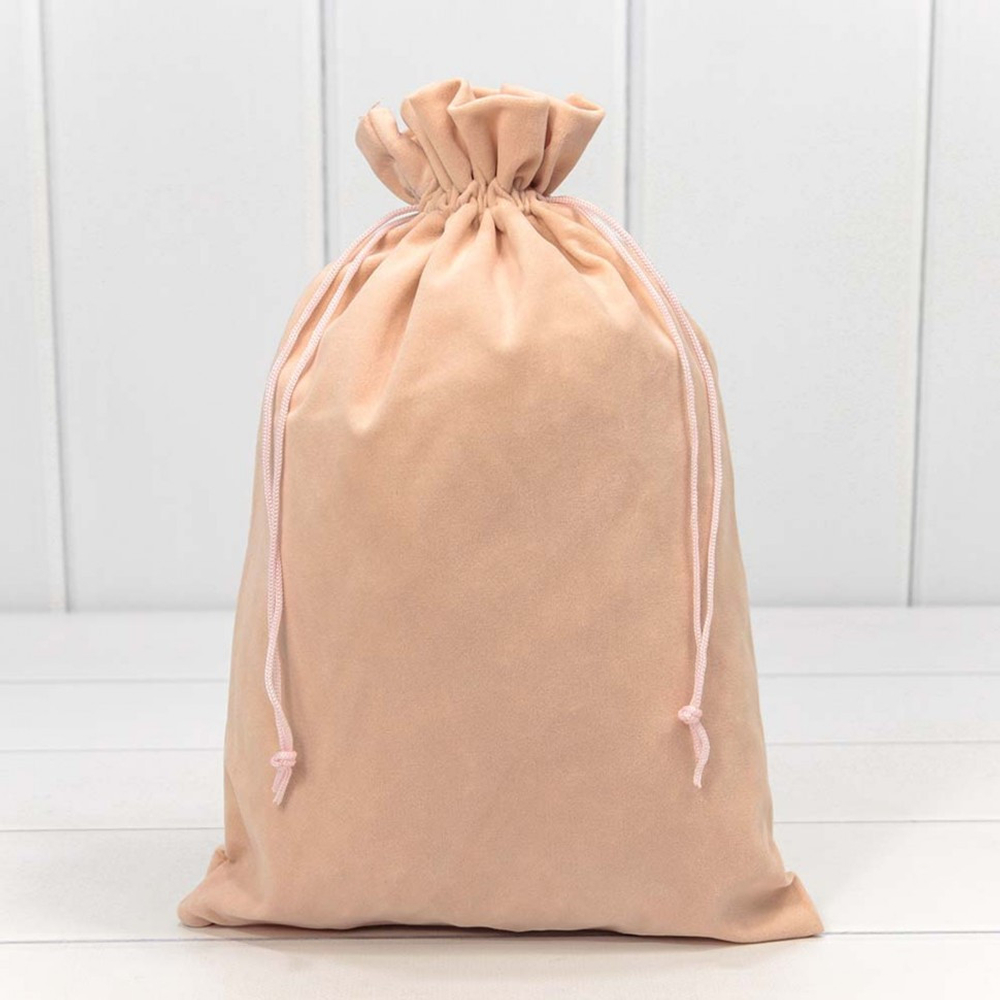 Мешочек 20х30см Бархат класс А (Персиковый)