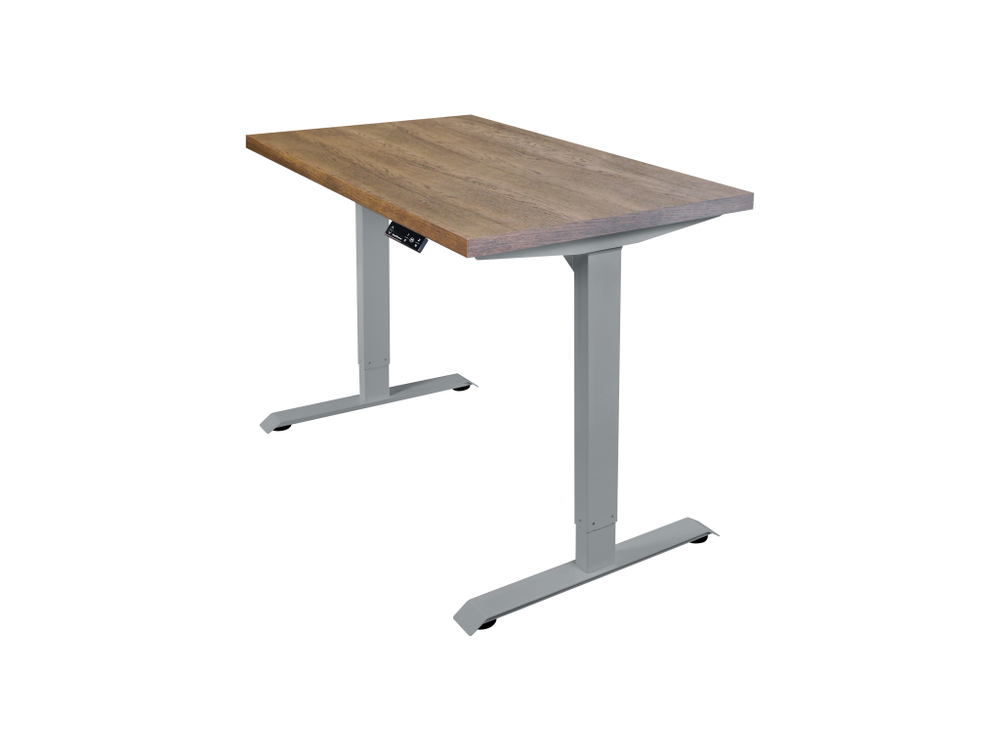 Регулируемый компьютерный стол Bazalt с регулировкой по высоте — столешница МДФ Дуб мореный