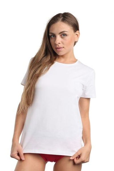 Женская футболка из хлопка (Размер: S) (Цвет: белый)