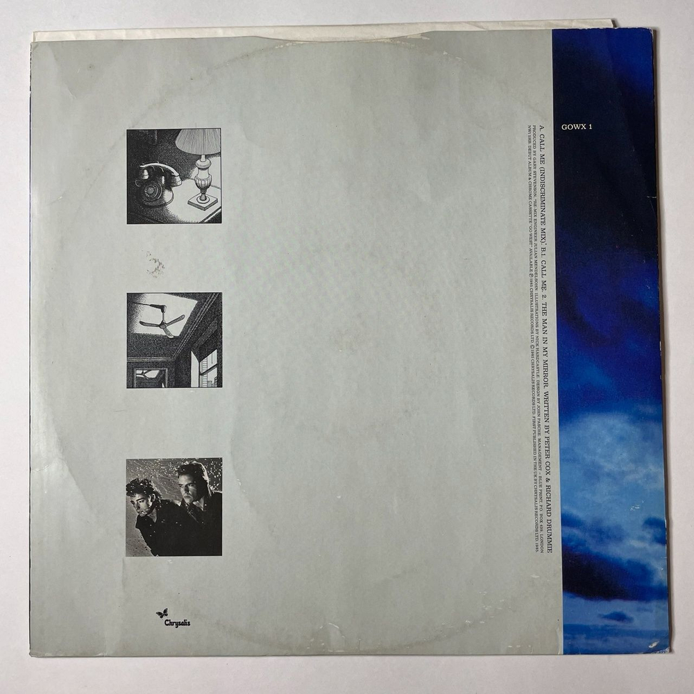Винтажная виниловая пластинка LP Go West Call Me (The Indiscriminate Mix) (UK 1985) Maxi Single 45 RPM