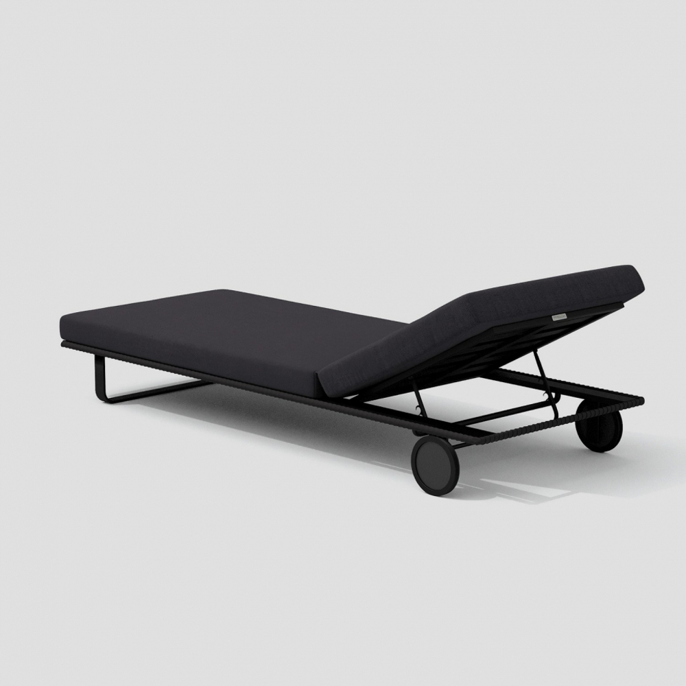 Шезлонг Ideal Patio КОСТА на колесах антрацит - каркас карбон